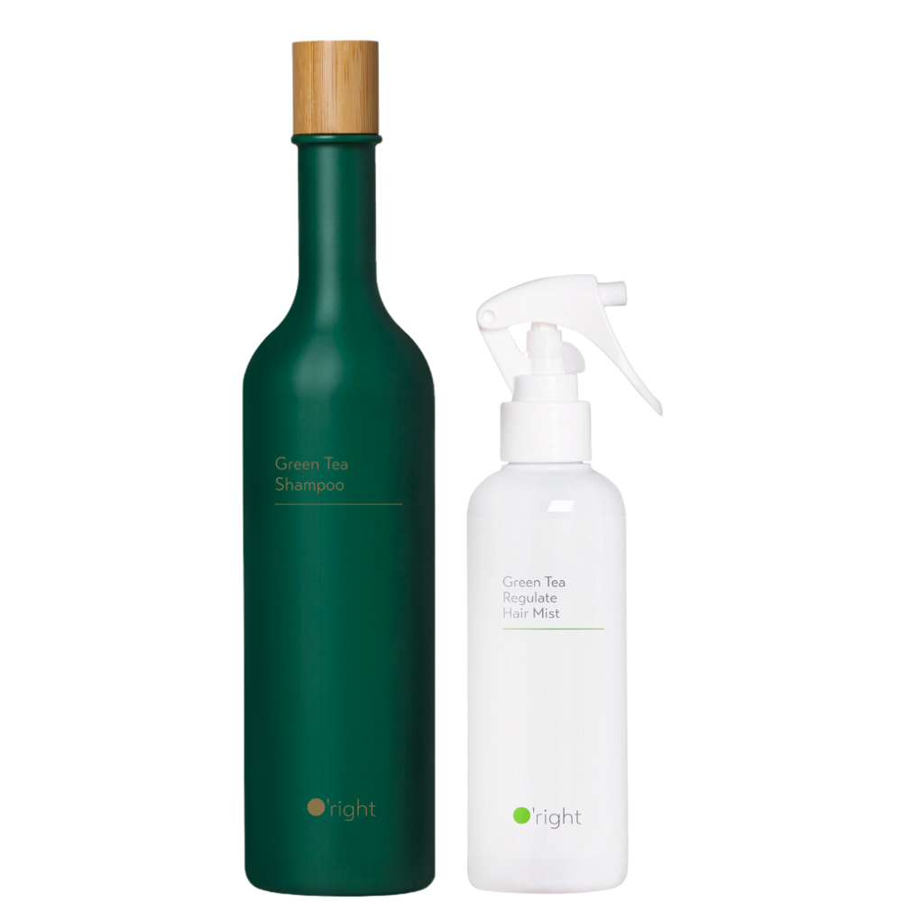 Комплект для увлажнения O'right Green Tea Duo «Зеленый чай» Limited Edition: шампунь и спрей
